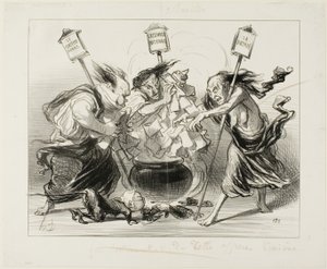 Zbyt wielu kucharzy psuje rosół, płyta 129 z Actualités autorstwa Honoré Victorin Daumier