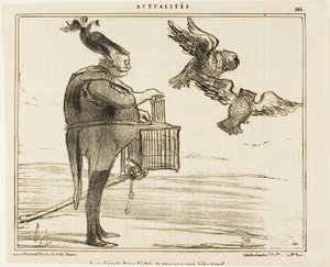 Dwóch Wielkich Książąt wyrusza do Sewastopola, płyta 166 z Actualités autorstwa Honoré Victorin Daumier