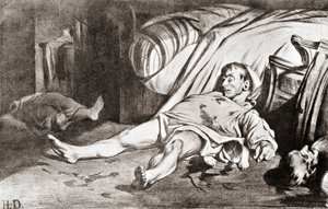 Le Massacre de la rue Transnonain, z litografii Honore Daumiera, z The Print-Collector