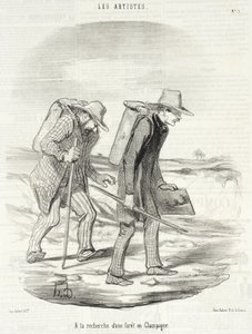 W poszukiwaniu lasu w Szampanii autorstwa Honoré Daumier