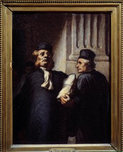 Po rozprawie obaj prawnicy. Obraz Honore Daumiera (1808 - 1879) autorstwa Honoré Daumier