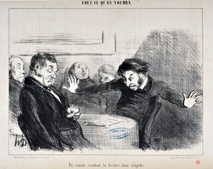Grafika: Honore Daumier (1808-1879). Charivari pochodzi z 1852 r.: Serie ALL CE Qu