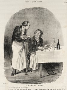 W restauracji za 32 sous autorstwa Honoré Daumier