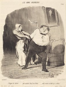 Krawiecki bandyta... kolejne ubranie... skurczone! autorstwa Honoré Daumier