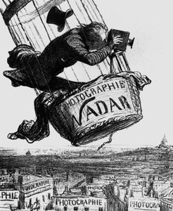 Karykatura Gasparda-Felixa Tournachona, vel Nadar (1820-1910) 1862 (rycina) autorstwa Honoré Daumier