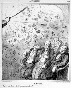Karykatura o muzyce Wagnera - autorstwa Honoré Daumier autorstwa Honoré Daumier