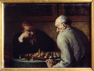 Szachiści – Honore Daumier (1808-1879) XIX wiek autorstwa Honoré Daumier