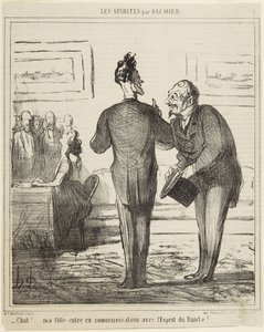 Cicho...! Moja córka nawiązuje kontakt z duchem Dantego!, numer 1 z serii Spirytyści z Le Charivari autorstwa Honoré Daumier
