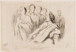 Przyjdźcie, dostojne filary rzymskiej wielkości... przyjaciele Cezara, zbliżcie się! autorstwa Honoré Daumier