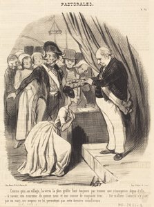 Jak to na wsi najbardziej gradem pobita cnota... autorstwa Honoré Daumier