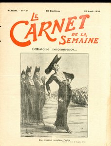 Okładka „”Książki tygodnia”, Satyryczna w B&W autorstwa Honoré Daumier
