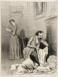 Odkąd Virginie otrzymała siódmą nagrodę pocieszenia... autorstwa Honoré Daumier