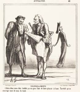 Dialog umarłych autorstwa Honoré Daumier