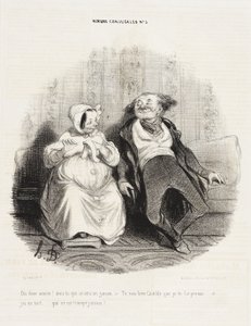 Powiedz, kochanie! Myślisz, że to będzie chłopiec? autorstwa Honoré Daumier