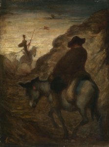 Don Kichot i Sancho Pansa, ok. 1864–65 (olej na płótnie) autorstwa Honoré Daumier