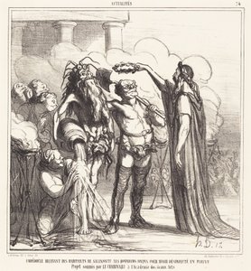 Empedokles odbierający... boskie zaszczyty... autorstwa Honoré Daumier