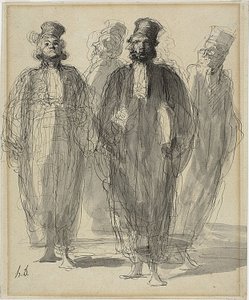Czterech prawników autorstwa Honoré Daumier