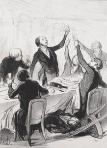 43. toast…za Towarzystwo Wstrzemięźliwości autorstwa Honoré Daumier