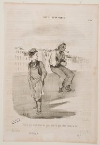 Musiał naprawdę wypalić wiele fajek... autorstwa Honoré Daumier