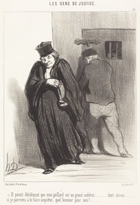 Wygląda na to... że mój chłopak jest wielkim łajdakiem... autorstwa Honoré Daumier