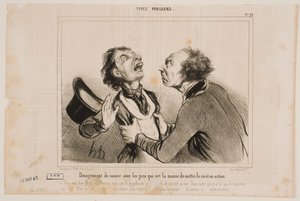 Niedogodność rozmowy z ludźmi... autorstwa Honoré Daumier
