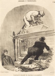 Niedogodność proszenia o naprawy... autorstwa Honoré Daumier