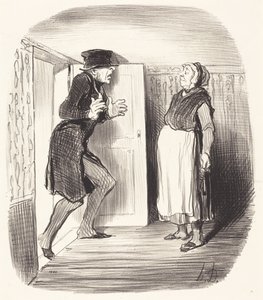 Wada wizyty na antresoli bez środków ostrożności... autorstwa Honoré Daumier