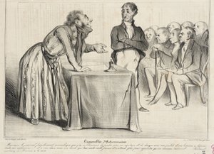 Zgromadzenie akcjonariuszy autorstwa Honoré Daumier