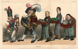 Karykatura polityczna (1830), satyryczna w kolorach autorstwa Honoré Daumier