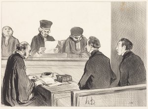 Sąd, po zakończeniu narady... autorstwa Honoré Daumier