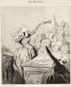 Przewodnicząca krzycząca na całe gardło: „Panie!...” autorstwa Honoré Daumier