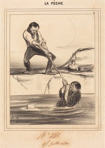 Le Barbillon ciągnie... autorstwa Honoré Daumier