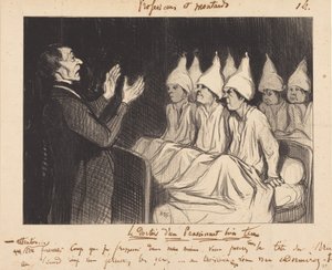 Sypialnia dobrze prowadzonego internatu autorstwa Honoré Daumier