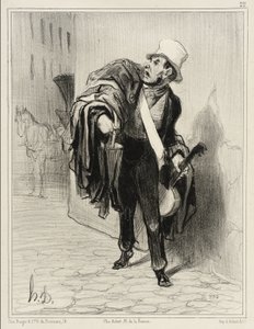 Kupiec odzieżą autorstwa Honoré Daumier