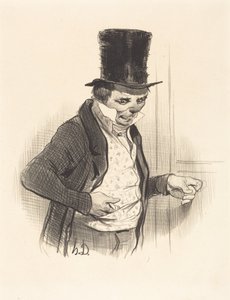 Portier na obchodach wizyt... autorstwa Honoré Daumier