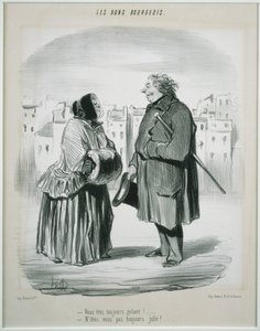 Les Bons Bourgeois- Zawsze jesteś szarmancki! autorstwa Honoré Daumier