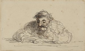 Czytający mężczyzna autorstwa Honoré Daumier