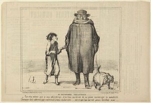 Pan Prudhomme, filantrop, numer 291 z serii Actualités z Le Charivari autorstwa Honoré Daumier