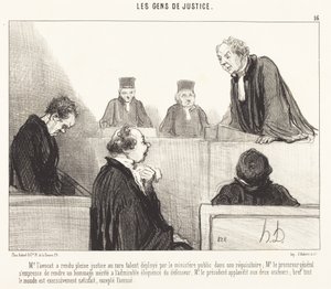Pan prawnik oddał pełną sprawiedliwość... autorstwa Honoré Daumier