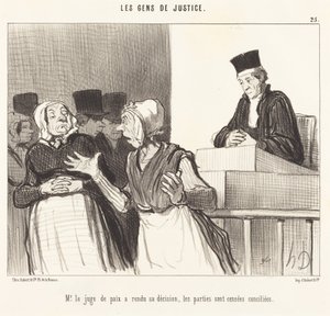 Pan Justice of the Peace wydał swoją decyzję... autorstwa Honoré Daumier