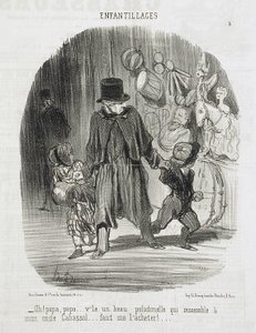 Och! Tato, tato... tam jest piękny Poliszynel... autorstwa Honoré Daumier