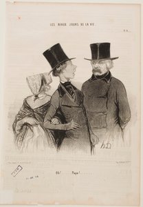 Ups... Tato!... autorstwa Honoré Daumier