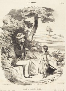 Kiedy ma się żartobliwego ojca autorstwa Honoré Daumier