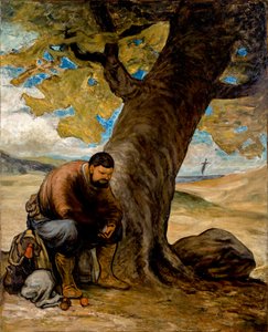 Sancho Pansa odpoczywający pod drzewem autorstwa Honoré Daumier