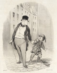 Jeśli nie przyjdziesz do szkoły szybciej niż tak autorstwa Honoré Daumier