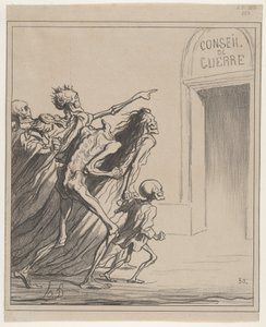 Świadkowie - Rada wojenna autorstwa Honoré Daumier