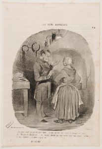 Żółtko nie jest wystarczająco ubite. autorstwa Honoré Daumier