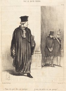 Patrz, może klient autorstwa Honoré Daumier