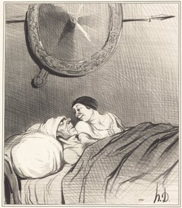 Odyseusz i Penelope autorstwa Honoré Daumier