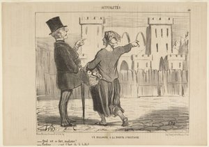 Dialog na Pointe St. Eustache autorstwa Honoré Daumier